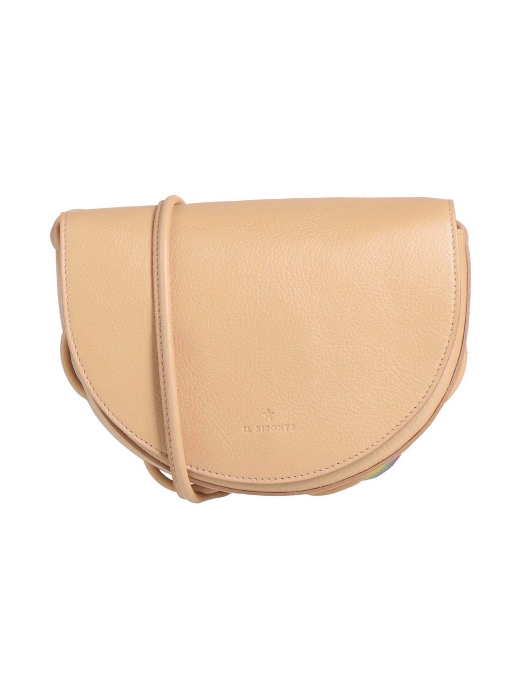 Il Bisonte Snobo Beige Leather Half-Crossbody Bag Nwt